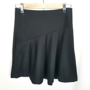 Express - Black Mini Asymmetrical Ruffle Hem Skirt